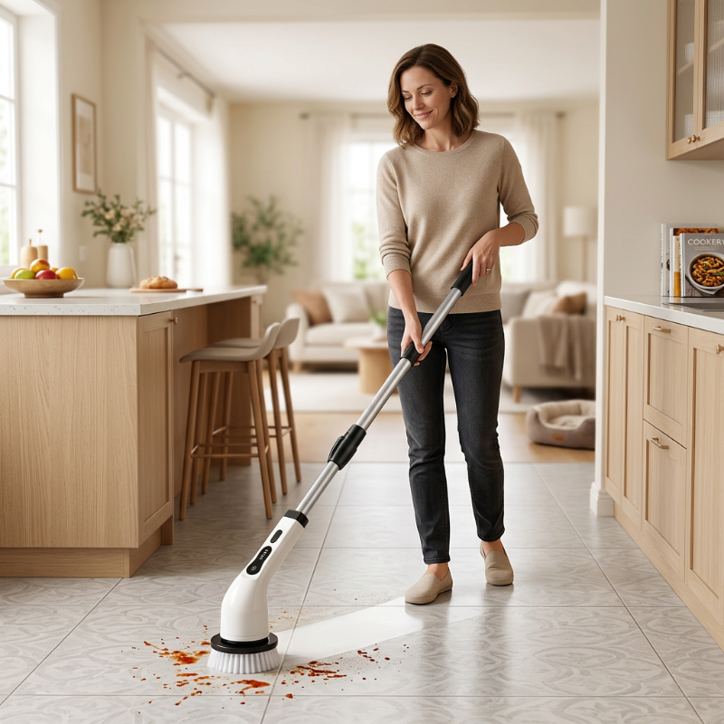 balai brosse electrique rulvexmax™ nettoie sol sale rapidement