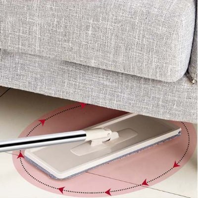 nettoyage sous canapé avec balai serpillère kaki