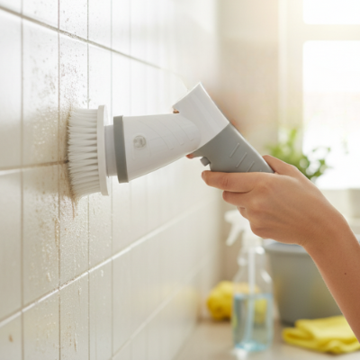 nettoyer cuisine avec brosse a joint de carrelage electrique CleanExpress