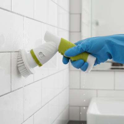 nettoyer mur salle de bain brosse a joint de carrelage electrique CleanExpress