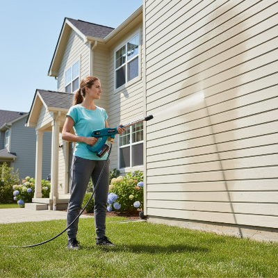 nettoyeur haut pression sans fil PowerFlex 220 nettoyer façade maison