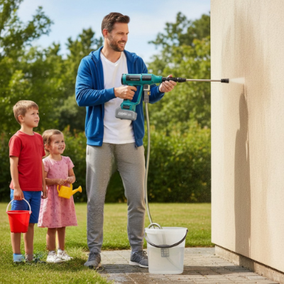 nettoyeur haut pression sansfil PowerFlex 220 nettoyer mur avec enfants