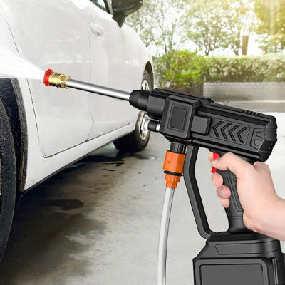 nettoyer voiture en un seul passage avec nettoyeur haute pression batterie noir PulverisPower 