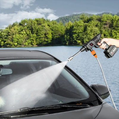 nettoie pare brise avec délicat nettoyeur haute pression batterie mobilpower