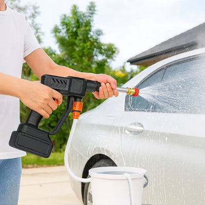 prise confortable avec nettoyeur haute pression batterie noir PulverisPower  