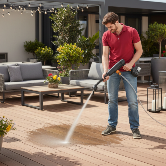 nettoyeur haute pression hydro jet Sans fil 35 bars terrase