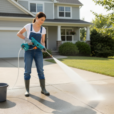 nettoyeur haute pression portable PowerWash pour nettoyer sol exterieur