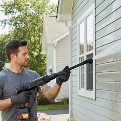 nettoyeur haute pression sans fil PowerFlex nettoyage façade sans stress