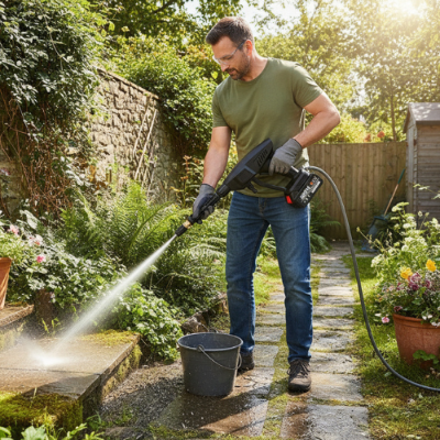 nettoyeur haute pression sans fil 100 bars PowerFreedom nettoie moisissure sol jardin