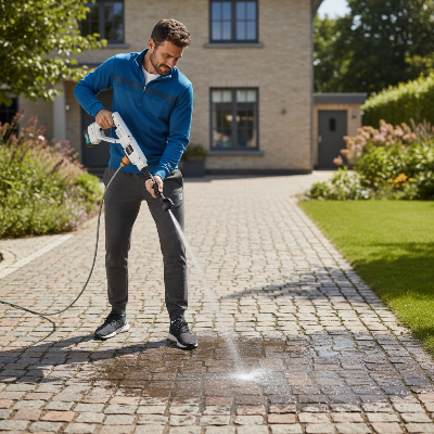 nettoyeur haute pression sans fil 100 bars PowerFreedom nettoyer l'allée maison