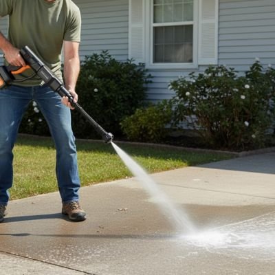 nettoyeur haute pression sans fil nettoyage l'allée maison sans effort 