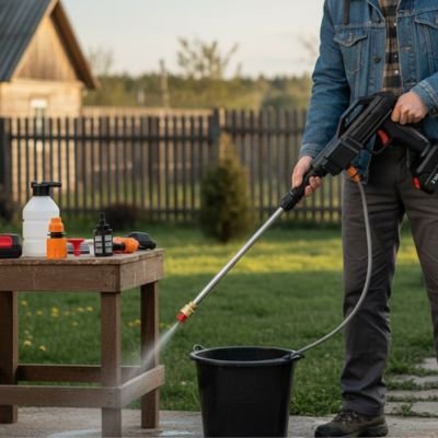 nettoie  jusqu'à 40 minutes d'autonomie avec nettoyeur haute pression sans fil puissancemax