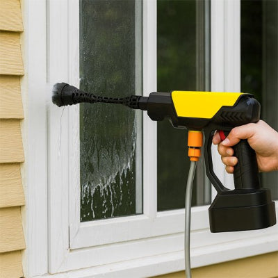 nettoie efficacement fênetre avec nettoyeur haute pression sur batterie powerdrax