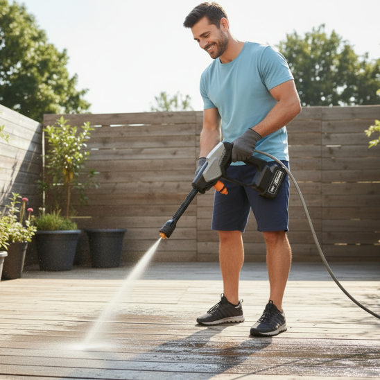 nettoyeur sur batterie Sans fil 523 PSI terrasse 