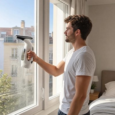 Nettoyeur vitre Professionnel Sans Traces noir blanc