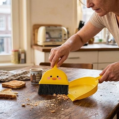 Petite balayette Robuste et Efficace jaune