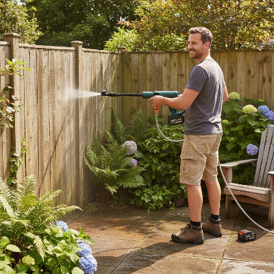 pistolet haute pression sans fil FlkPower nettoyage cour jardin facilement