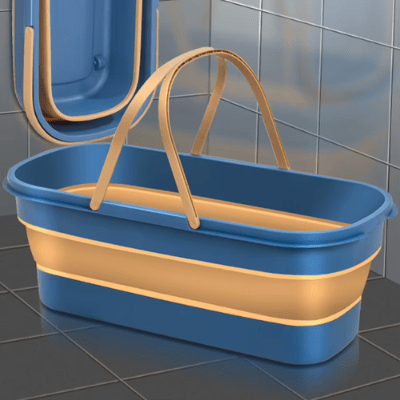 seau lavage sol pliable salle de bain