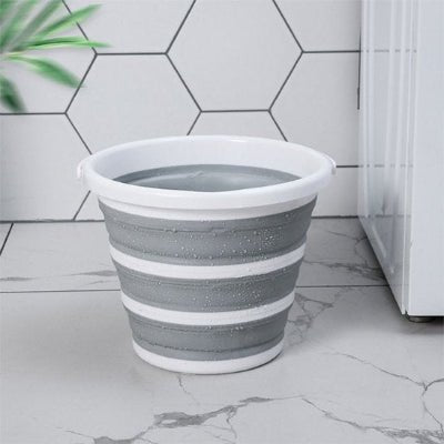 seau menage ultrapliable blanc gris