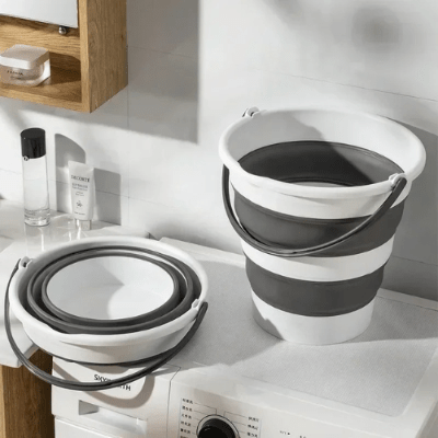 seau pour laver le sol CompactHome gris