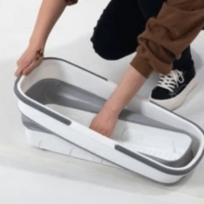 seau rectangulaire EcoSpace se déplie facilement