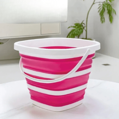 seaux menage rose gain de place