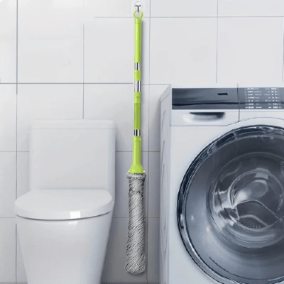 ranger serpillère espagnol verticale entre machine à lave toilette