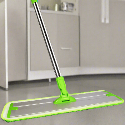 Serpillière plate verte nettoie cuisine rapidement