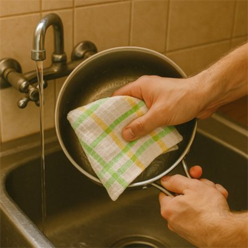 Torchon microfibre à carreaux polyvalent